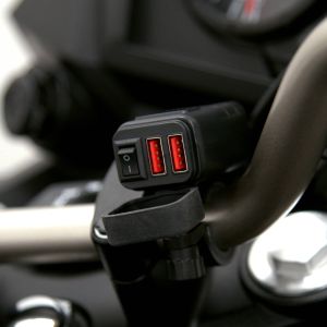 MPW  Motorcycle Clip-on Compact Handlebar USB Charger Port