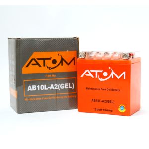 YB10L-A2 - Atom Gel Motorcycle Battery 12V 11Ah