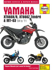 Yamaha XT660 & MT-03 (04 - 11) Haynes Repair Manual