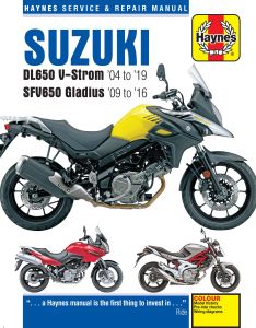 Suzuki DL650 V-Strom & SFV650 Gladius (04 - 19) Haynes Repair Manual