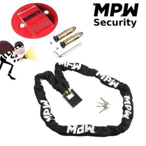 MPW Motorbike Scooter Chain Lock and Ground Anchor - 1.5M