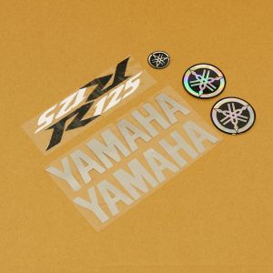 Silver/Black/White 7 Piece Sticker Set Yamaha - YZF-R125 08-17