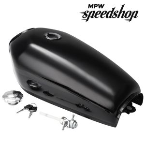 Cafe Racer Fuel Gas Tank 9L / 2 Gallons - Gloss Black