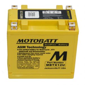 MBTX12U - Motobatt AGM Motorcycle Battery 12V 14Ah