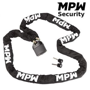 MPW Heavy Duty Motorcycle Motorbike Scooter Security Chain & Padlock 2M