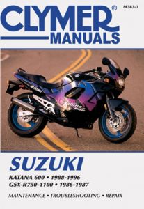 Suzuki Katana 600 (1988-1996) & GSX-R750-1100 (1986-1987) Motorcycle Service Rep