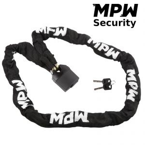 MPW Heavy Duty Motorcycle Security Chain & Padlock - 1M