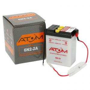 6N2-2A - Atom Wet-Cell Motorcycle Battery 6V 2Ah