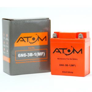 6N6-3B-1 - Atom Gel Motorcycle Battery 6V 6Ah