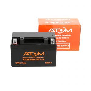 YTX7A-BS - Atom AGM Motorcycle Battery 12V 7Ah
