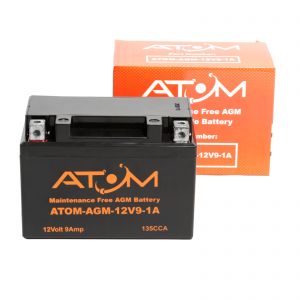 YTX9-BS - Atom AGM Motorcycle Battery 12V 9Ah