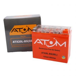 YTX20L-BS - Atom Gel Motorcycle Battery 12V 20Ah