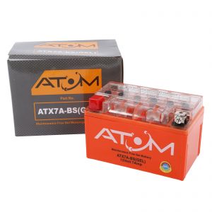 YTX7A-BS - Atom Gel Motorcycle Battery 12V 7Ah