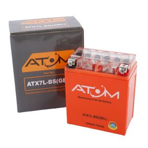 YTX7L-BS - Atom Gel Motorcycle Battery 12V 7Ah