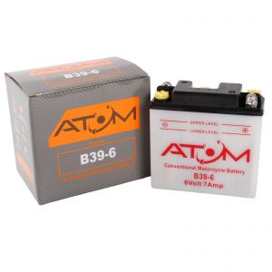 B39-6 - Atom Wet-Cell Motorcycle Battery 6V 7Ah