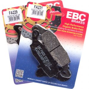 EBC FA229 & FA231 Replacement Organic Full Front Brake Pad Set