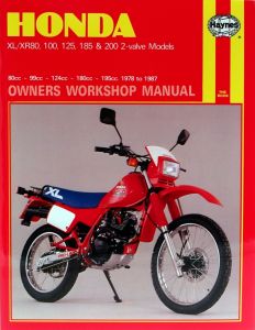 Honda XL/XR 80, 100, 125, 185 & 200 2-valve Models (78 - 87) Haynes Repair Manua