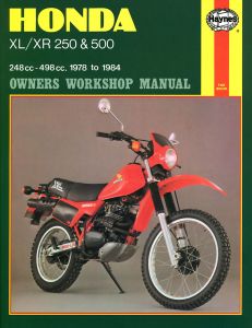 Honda XL/XR 250 & 500 (78 - 84) Haynes Repair Manual