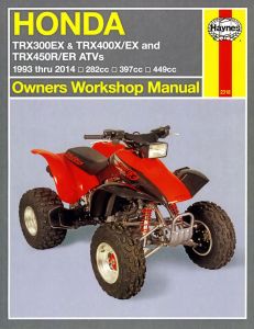 Honda TRX300EX, TRX400EX & TRX450R/ER ATVs (93 - 14) Haynes Repair Manual