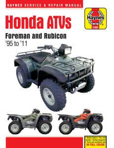 Honda ATVs Foreman & Rubicon (95 - 11) Haynes Repair Manual