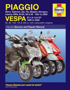 Piaggio & Vespa Scooters (91 - 09) Haynes Repair Manual