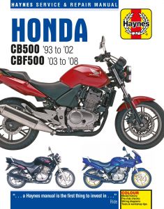 Honda CB500 (93 - 02) & CBF500 (03 - 08) Haynes Repair Manual