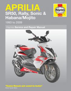 Aprilia SR50, Rally, Sonic & Habana/Mojito Scooters (93 - 09) Haynes Repair Manu