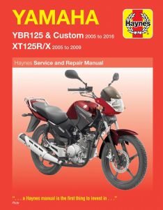 Yamaha YBR125 (05 - 16) & XT125R/X (05 - 09) Haynes Repair Manual