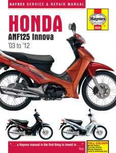 Honda ANF125 Innova Scooter (03 - 12) Haynes Repair Manual
