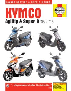Kymco Agility (05-15) and Super 8 (07-15) Scooters Haynes Repair Manual