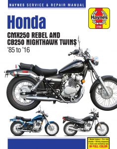 Honda CMX250 Rebel & CB250 Nighthawk Twins (85 - 16) Haynes Repair Manual