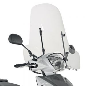 Kappa Transparent Scooter Screen 50cm + Fitting Kit - Suzuki Address 110 15-20