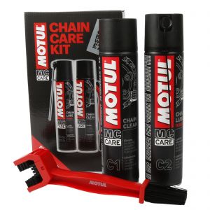 Motul Road Chain Care Kit - Cleaner, Lube and Brush