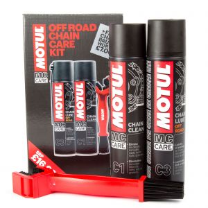 Motul Off Road Chain Care Kit - Cleaner, Lube and Brush