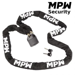MPW Heavy Duty Motorbike Scooter Security Chain & Padlock 2M