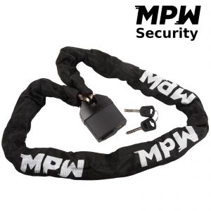 MPW Heavy Duty Motorbike Scooter Security Chain & Padlock 1.2M