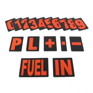 MPW Race Dept Large Pit Board Number Set in Red