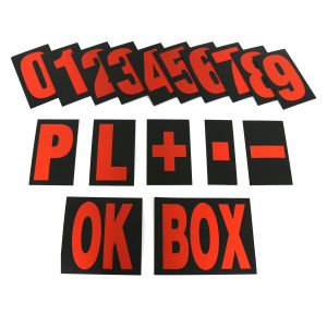 MPW Race Dept Extra Large Pit Board Number Set in Red