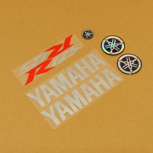 Silver/Red/Silver 7 Piece Sticker Set Yamaha - YZF-R125 08-17