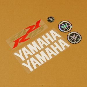 White/Red/Gold 7 Piece Sticker Set Yamaha - YZF-R125 08-17