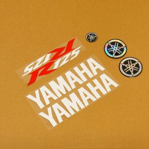 White/Red/White 7 Piece Sticker Set Yamaha - YZF-R125 08-17