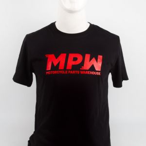 MPW Branded T-Shirt - Black With Red Logo - Unisex Fit