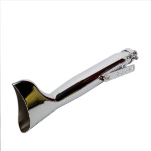 Universal 560mm Custom Vintage Style Chrome Fishtail Motorcycle Exhaust