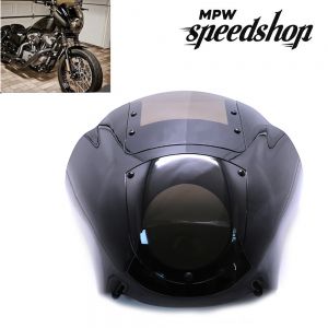 Black Smoked Quarter Fairing Windshield Kit - Harley Sportster XL 883 1200 88-16