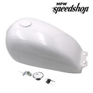Cafe Racer Fuel Gas Tank 9L / 2 Gallons - Suzuki GN125 150 - White