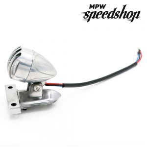 Universal Chrome Tail Light with Prison Grill Style Mesh