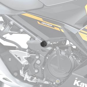 Pyramid Rubber Frame Plugs End Caps - Kawasaki Z 400 2019-