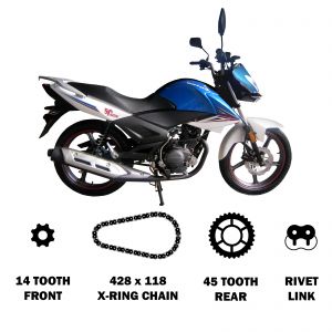 Kobura X-Ring Chain & Sprocket Kit - Sinnis SP125 (15-16)