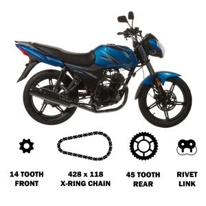 Kobura X-Ring Chain & Sprocket Kit - Sinnis ST125 (14-15)