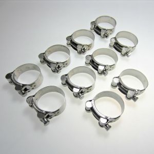 Stainless Steel Exhaust Clamp 52-55mm x10